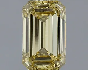 1.25ct EMERALD Fancy Intense Yellow VS1 Coloured Lab diamond