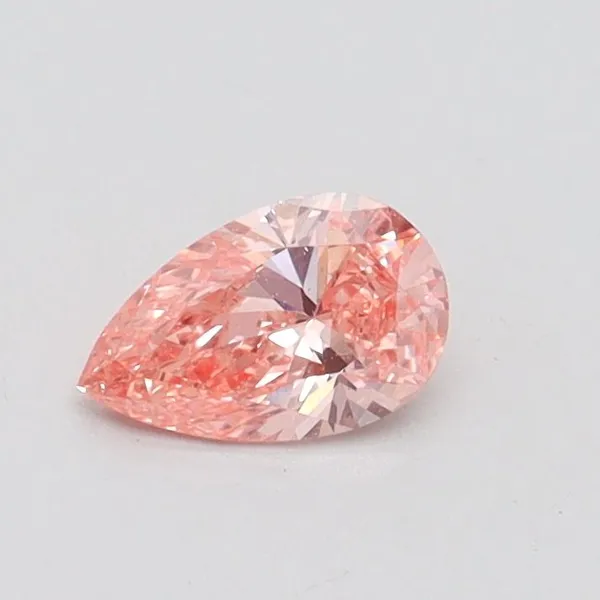 0.32ct PEAR Fancy Vivid Pink VS2 Coloured Lab diamond