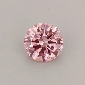 0.32ct ROUND Fancy Vivid Pink VS1 Coloured Lab diamond