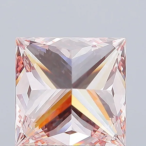 3.54ct PRINCESS Fancy Intense Pink VVS2 Coloured Lab diamond