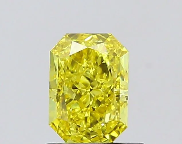 0.96ct RADIANT Fancy Vivid Yellow VS1 Coloured Lab diamond