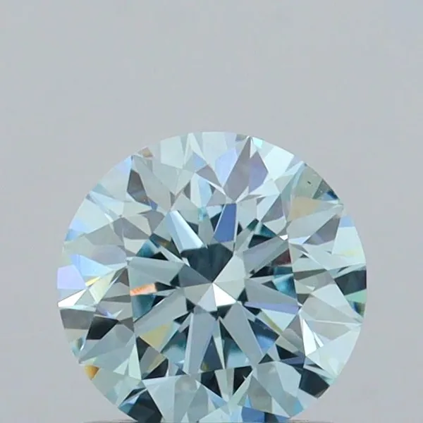 0.82ct ROUND Fancy Intense Blue VS1 Coloured Lab diamond
