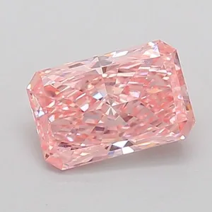 0.97ct RADIANT Fancy Vivid Pink VS1 Coloured Lab diamond