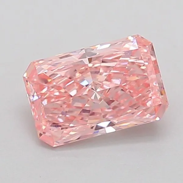 0.97ct RADIANT Fancy Vivid Pink VS1 Coloured Lab diamond