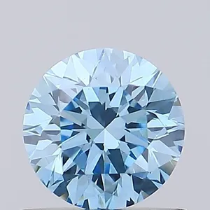 0.61ct ROUND Fancy Vivid Blue VS1 Coloured Lab diamond