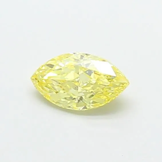 0.50ct MARQUISE Fancy Vivid Yellow VS2 Coloured Lab diamond