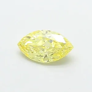 0.5ct MARQUISE Fancy Vivid Yellow VS2 Coloured Lab diamond
