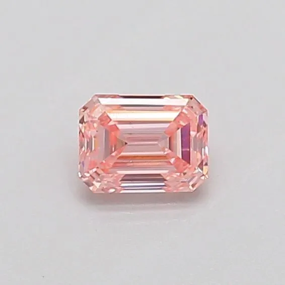 0.3ct EMERALD Fancy Intense Pink VS1 Coloured Lab diamond