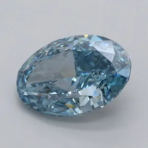 1.09ct OVAL Fancy Vivid Blue VVS2 Coloured Lab diamond