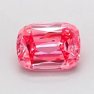0.86ct CUSHION Fancy Vivid Pink VS1 Coloured Lab diamond
