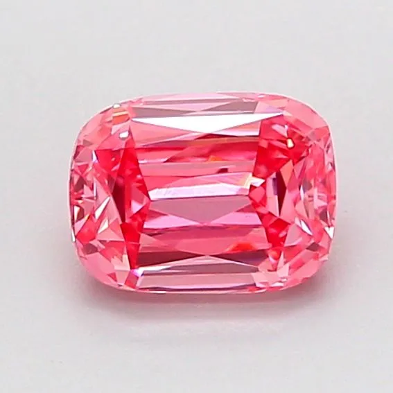0.86ct CUSHION Fancy Vivid Pink VS1 Coloured Lab diamond
