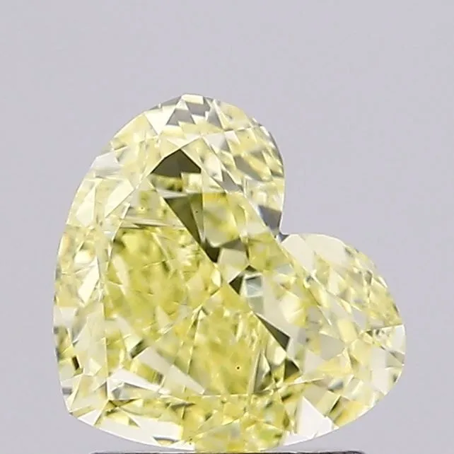 1.25ct HEART Fancy Yellow VS1 Coloured Lab diamond