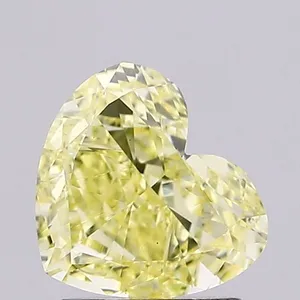 1.25ct HEART Fancy Yellow VS1 Coloured Lab diamond