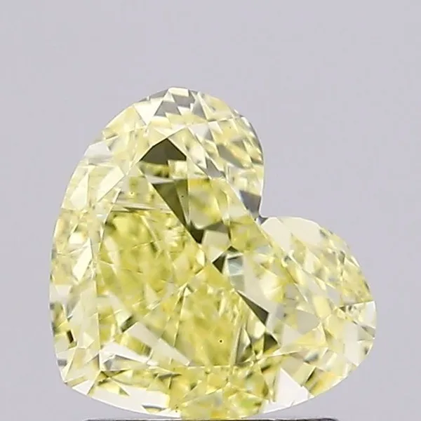 1.25ct HEART Fancy Yellow VS1 Coloured Lab diamond