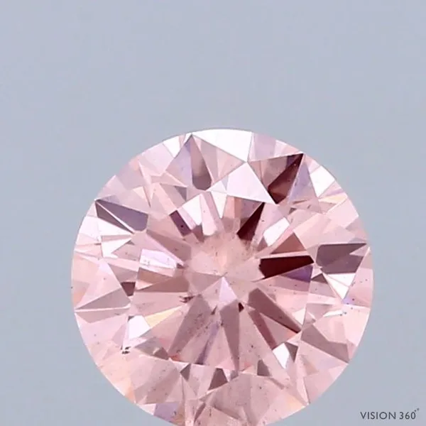1.2ct ROUND Fancy Intense Pink SI1 Coloured Lab diamond