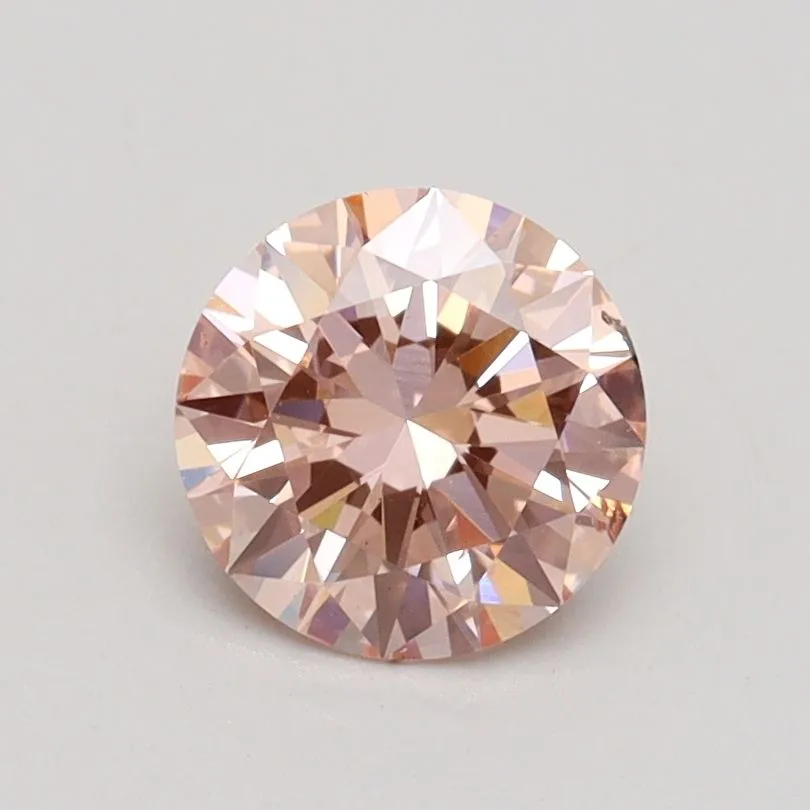 0.90ct ROUND Fancy Intense Pink SI1 Coloured Lab diamond