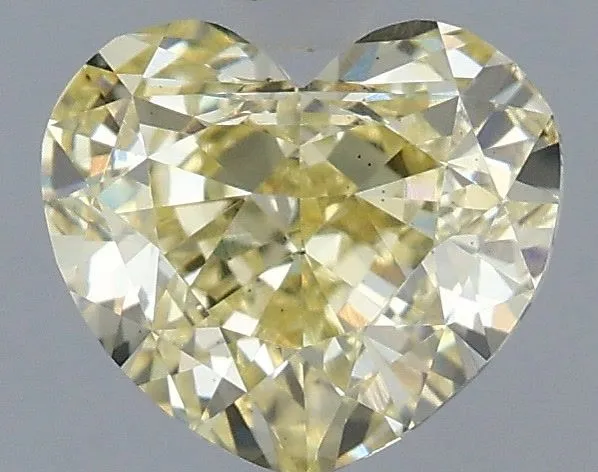 1.1ct HEART Fancy Light Yellow VS2 Coloured Lab diamond
