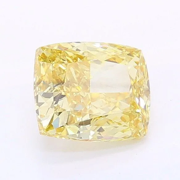 1.12ct CUSHION Fancy Intense Yellow VS2 Coloured Lab diamond