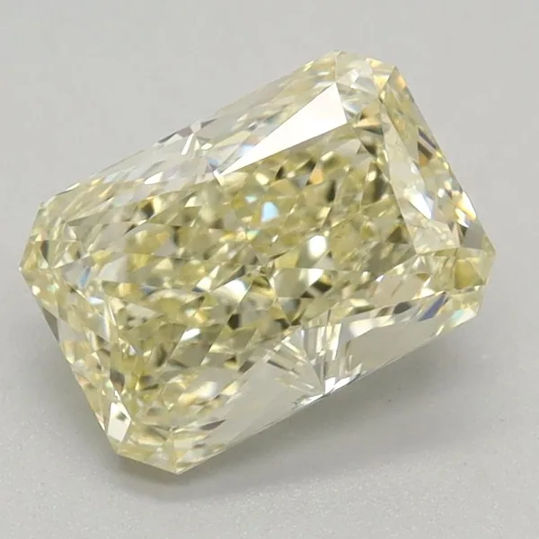 1.04ct RADIANT Fancy Light Yellow VVS2 Coloured Lab diamond