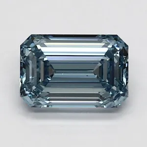 1.63ct EMERALD Fancy Intense Blue VVS2 Coloured Lab diamond