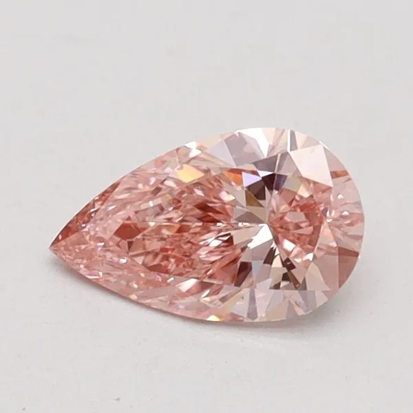 0.51ct PEAR Fancy Intense Pink SI1 Coloured Lab diamond