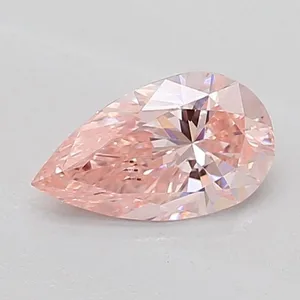 0.62ct PEAR Fancy Intense Pink VS1 Coloured Lab diamond