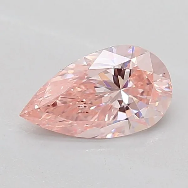 0.62ct PEAR Fancy Intense Pink VS1 Coloured Lab diamond