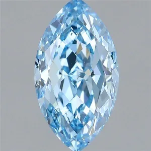1ct MARQUISE Fancy Vivid Blue VVS2 Coloured Lab diamond