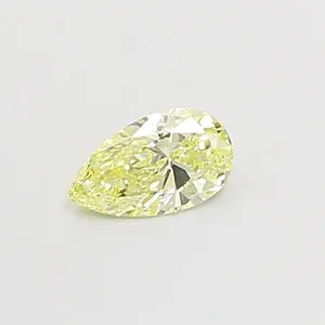 0.42ct PEAR Fancy Light Yellow VS1 Coloured Lab diamond