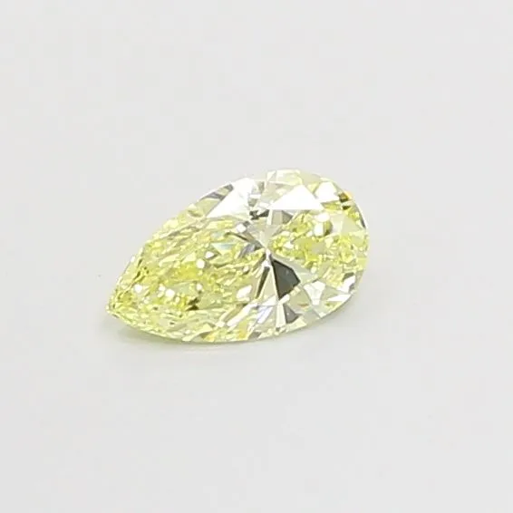 0.42ct PEAR Fancy Light Yellow VS1 Coloured Lab diamond