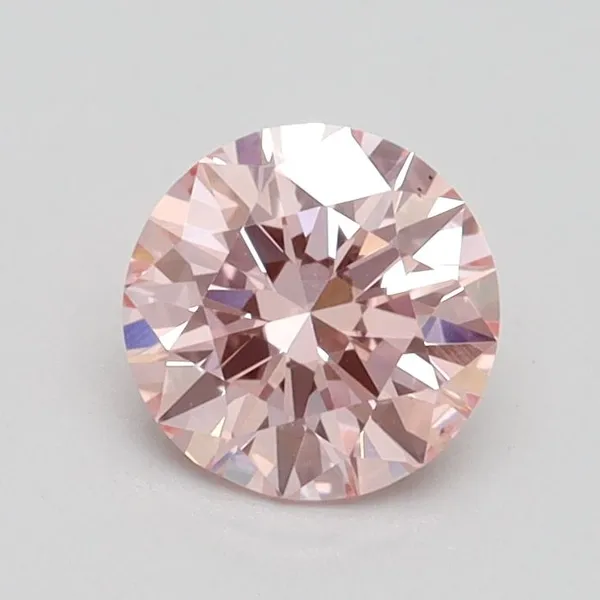 0.74ct ROUND Fancy Intense Pink VS2 Coloured Lab diamond