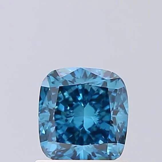 1.08ct CUSHION Fancy Vivid Blue VS1 Coloured Lab diamond