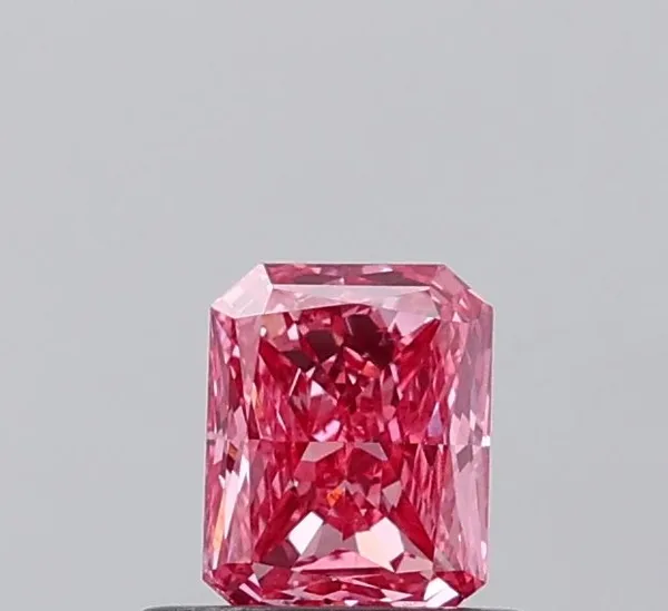 0.51ct RADIANT Fancy Vivid Pink VS2 Coloured Lab diamond