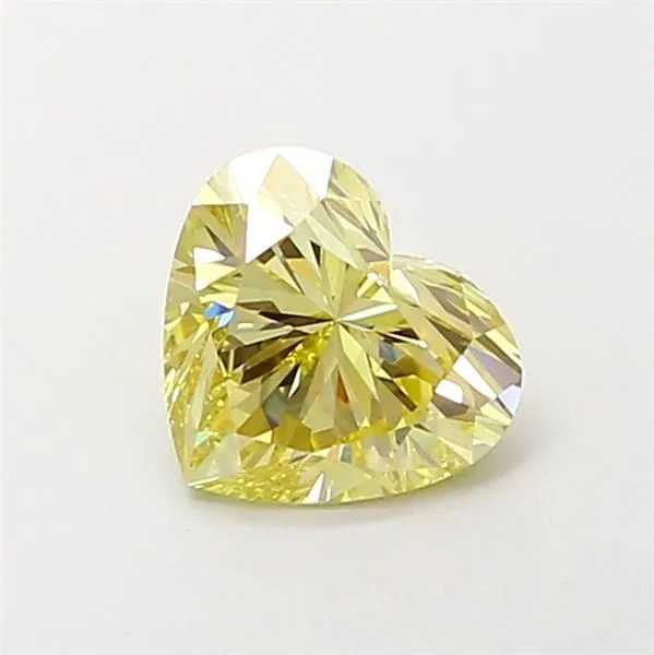 1.04ct HEART Fancy Yellow VVS2 Coloured Lab diamond