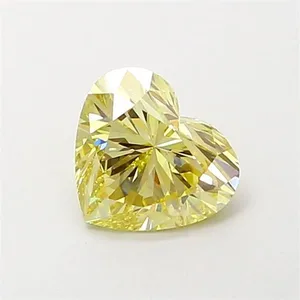 1.04ct HEART Fancy Yellow VVS2 Coloured Lab diamond