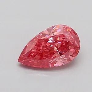 0.48ct PEAR Fancy Vivid Pink VVS2 Coloured Lab diamond