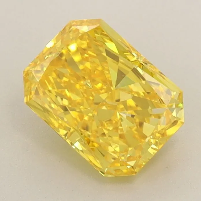 1.27ct RADIANT Fancy Vivid Yellow VVS1 Coloured Lab diamond