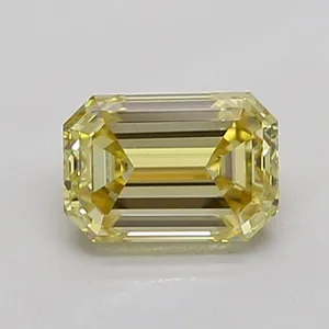 1.04ct EMERALD Fancy Yellow VS1 Coloured Lab diamond