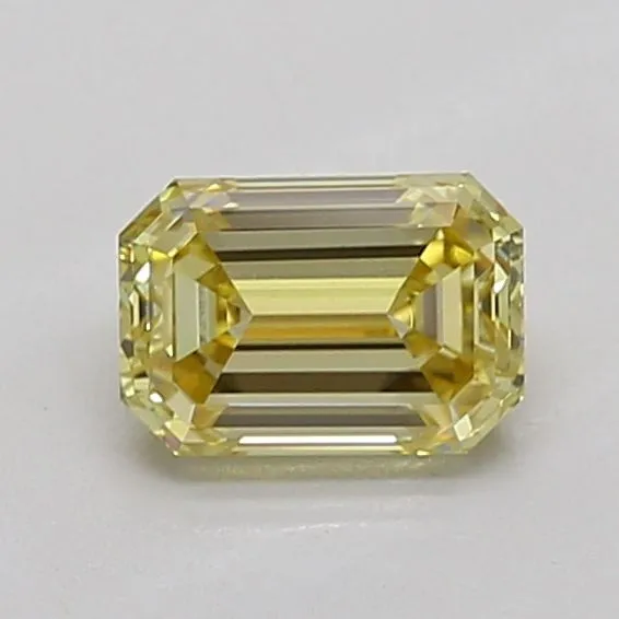 1.04ct EMERALD Fancy Yellow VS1 Coloured Lab diamond