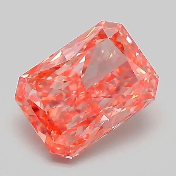 1.35ct RADIANT Fancy Vivid Pink VS1 Coloured Lab diamond