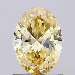 0.84ct OVAL Fancy Intense Yellow VS1 Coloured Lab diamond