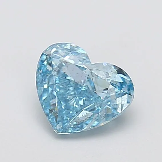 1.35ct HEART Fancy Vivid Blue SI2 Coloured Lab diamond
