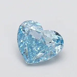 1.35ct HEART Fancy Vivid Blue SI2 Coloured Lab diamond