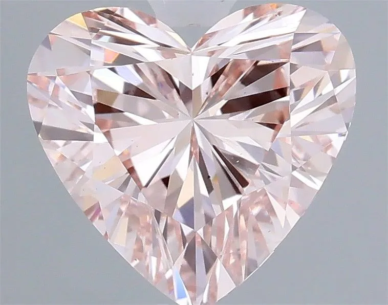 1.07ct HEART Fancy Pink VS1 Coloured Lab diamond