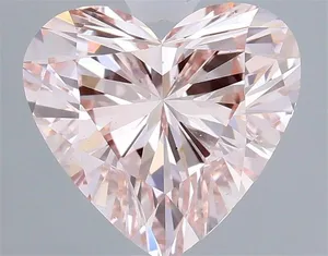 1.07ct HEART Fancy Pink VS1 Coloured Lab diamond