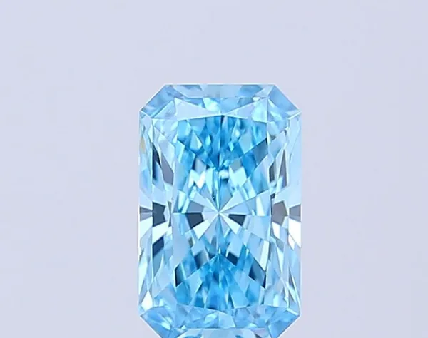1.03ct RADIANT Fancy Vivid Blue VVS2 Coloured Lab diamond