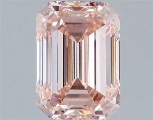 1.57ct EMERALD Fancy Intense Pink VS2 Coloured Lab diamond