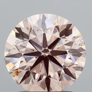 0.65ct ROUND Fancy Vivid Pink VS2 Coloured Lab diamond