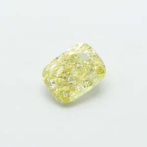 1.03ct CUSHION Fancy Yellow VS1 Coloured Lab diamond