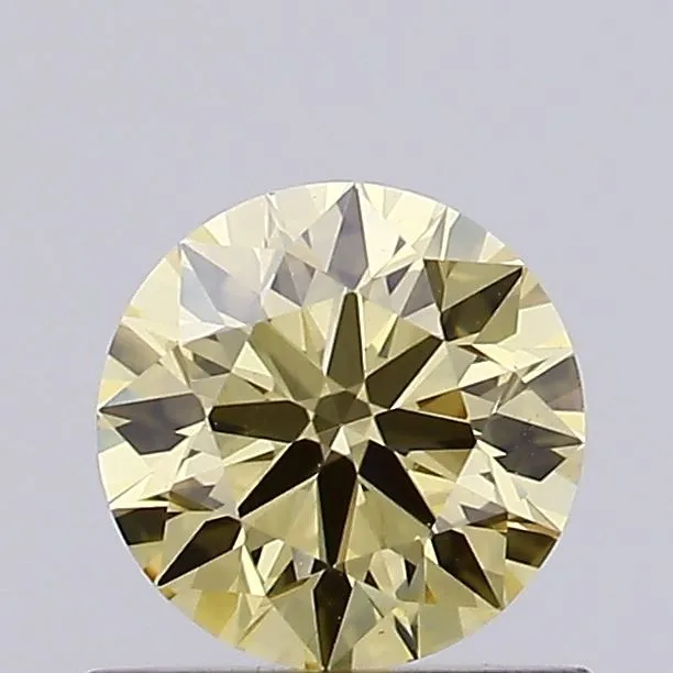 0.58ct ROUND Fancy Intense Yellow VVS2 Coloured Lab diamond
